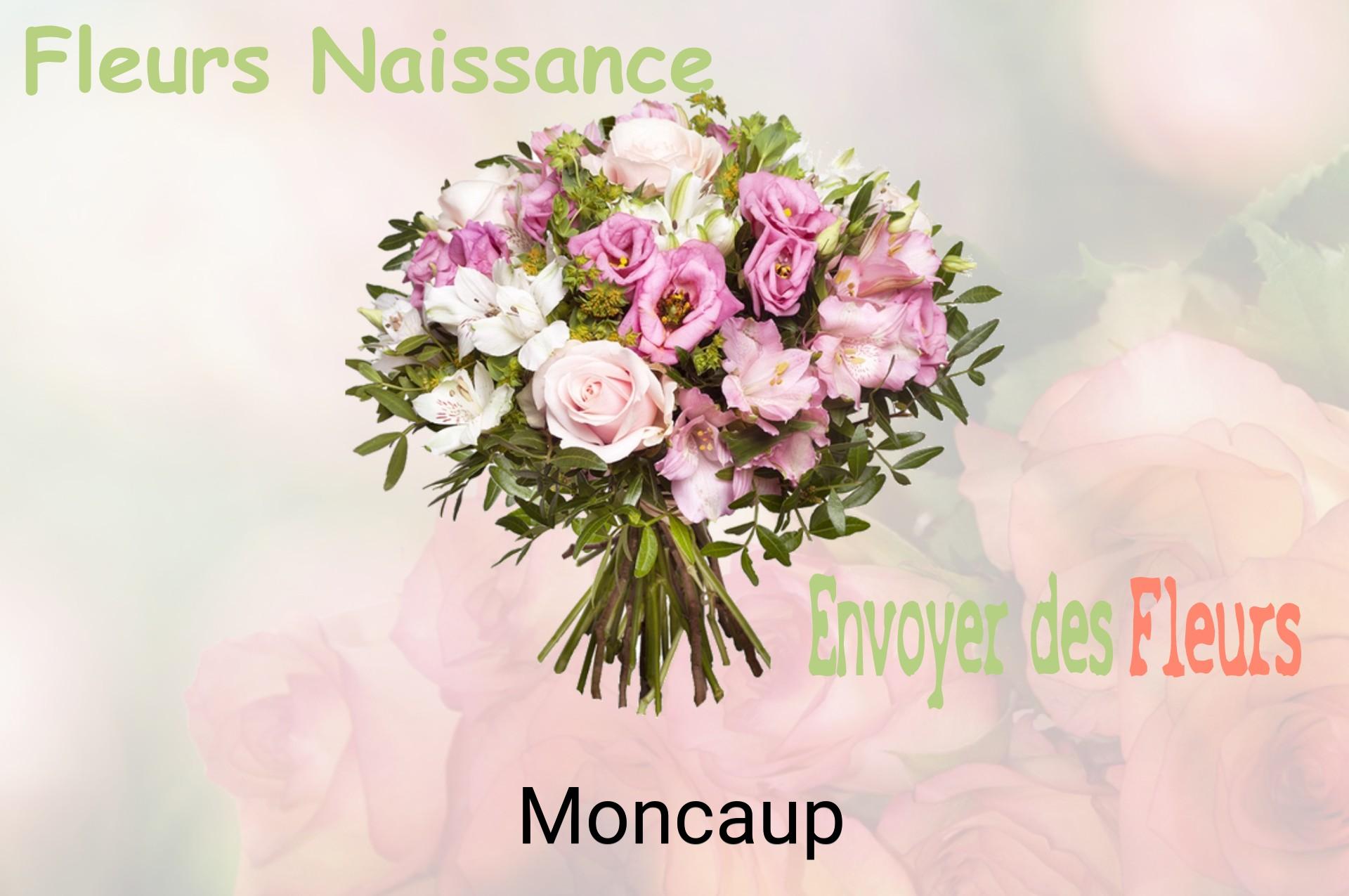Bouquet de fleurs de naissance livré à Moncaup
