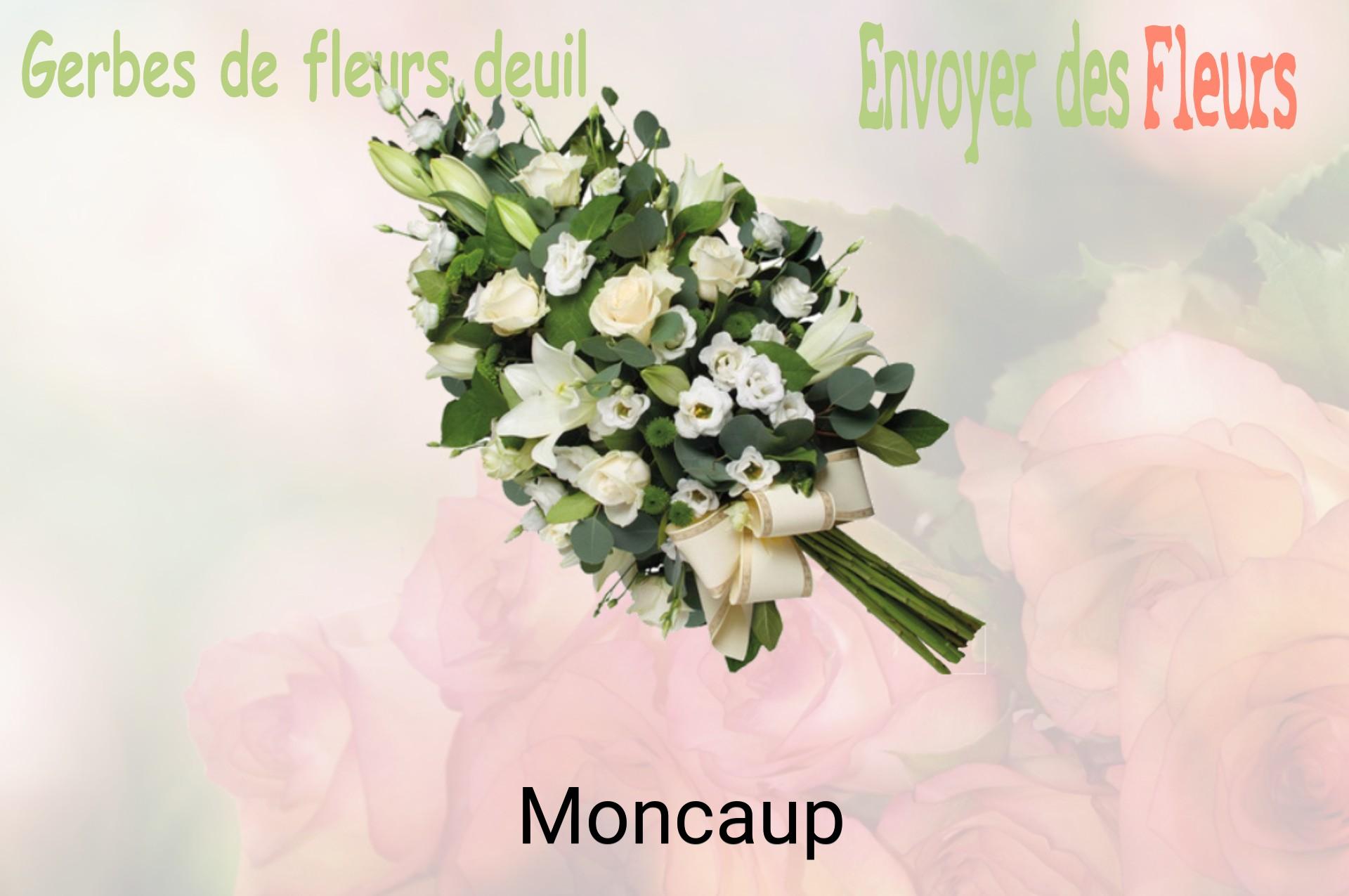 Gerbe de fleurs de deuil livrée à Moncaup